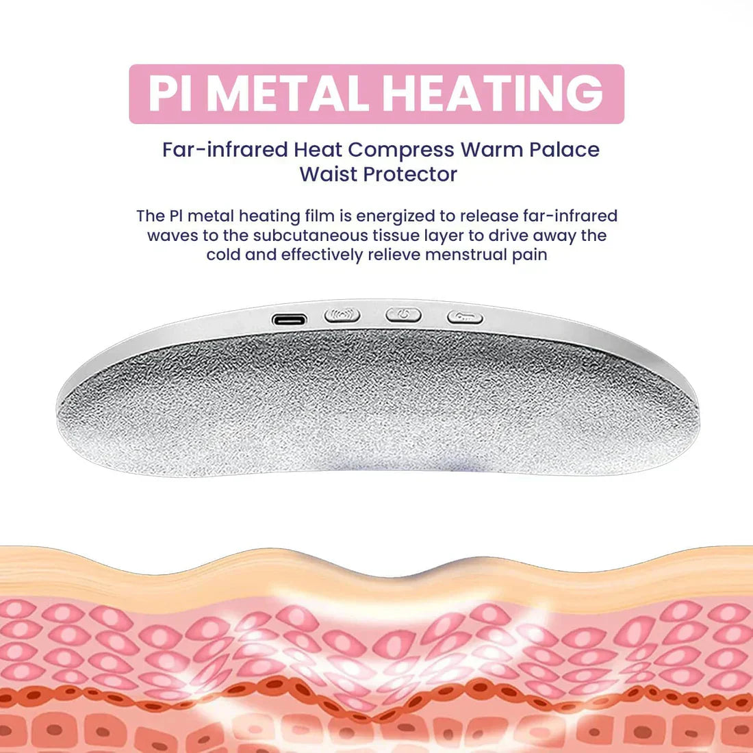 2-in-1 Period Pain Relief Belt & Heating Massager